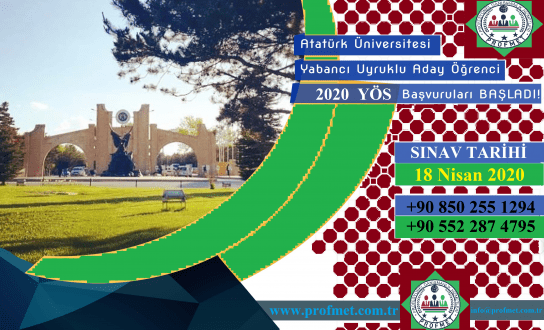 atatürk üniversitesi yös başvuru tarihleri 2021