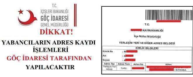 Yabancıların Adres Kaydı Göç İdaresinde Yapılacak